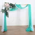 thumbnail image 3 of BalsaCircle Turquoise 18 feet Sheer Organza Curtain Panel Backdrop Drape Window Decorations, 3 of 8