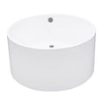 thumbnail image 2 of Kingston Brass VTRO454523M8 45" Acrylic Round Double Ended Freestanding Tub with Overflow/Drain Assembly, Glossy White/Brushed Nickel, 2 of 8