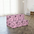 thumbnail image 4 of Butterfly Foldable Mattress, Gracious Spring Animal, 74.8" x 39.4", Pale Pink Charcoal Grey, by Ambesonne, 4 of 6