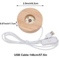 thumbnail image 2 of vskikris 2-Pack Wooden LED Display Base - Lighted Stand for Crystal Art (3.9in Diameter) - Home/Office/Gift Decor, 2 of 5