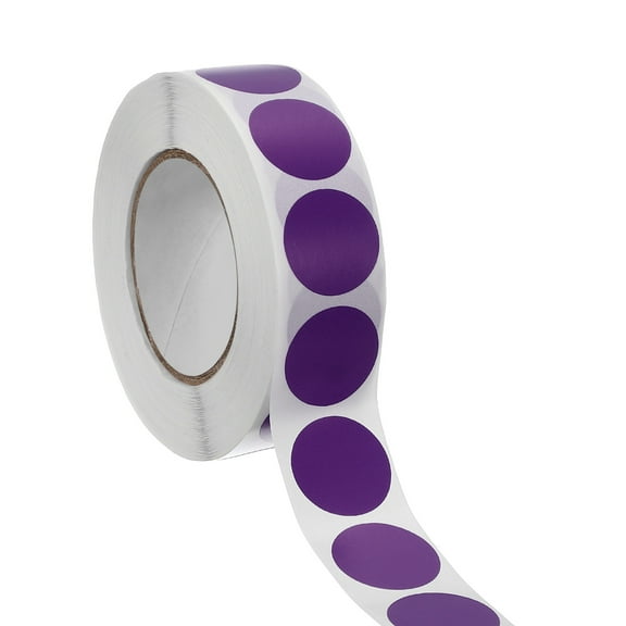 1000pcs Purple Round Stickers Roll 0.75 Inch Self-Adhesive Coding Label