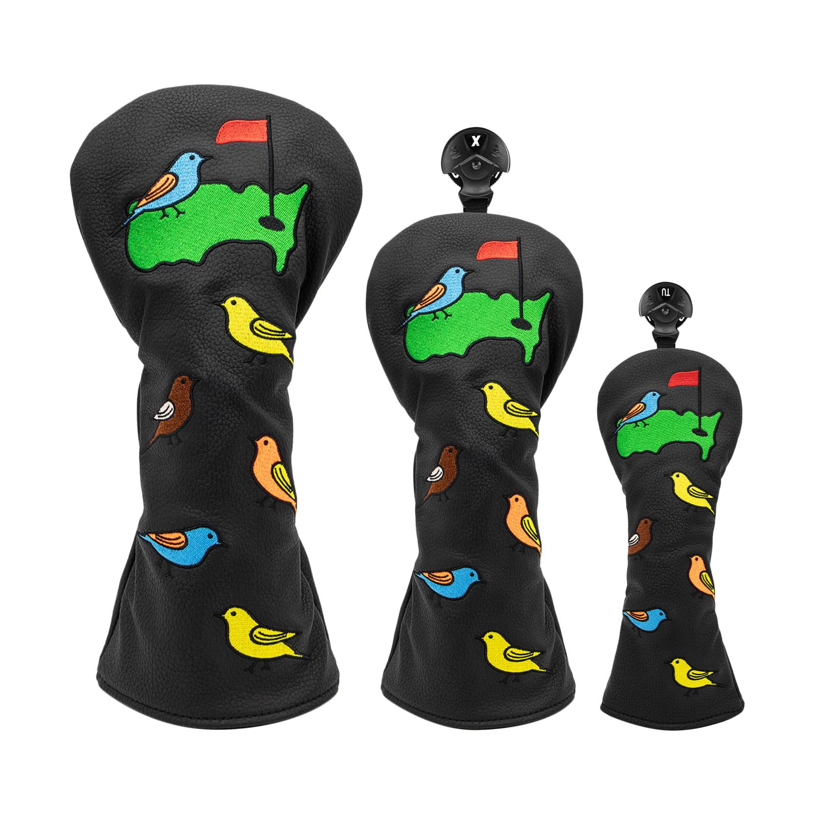 funtasica Durable Golf Wood Headcover Protective Sleeve with No. Tag Waterproof Golfer Accessories Driver Wood Putter Sleeve Fleece , 3 UT No 1 3 UT