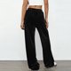 thumbnail image 4 of Pincandy Women's Solid Color Velour Pants - Elastic Waist, Loose Wide Leg Fit with Pockets, Luxurious & Comfortable for Loungewear & Daily Outings, 4 of 6