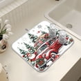 thumbnail image 7 of Ryvnso Christmas Trees Santa Claus Dish Drying Mat for Kitchen Countertop 16x18 Small Dish Pad Drainer Rack Dish Sink Mats, 7 of 7