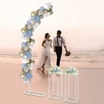 thumbnail image 3 of Dwellnix Hochzeit Bogen Hochzeit Tafelaufsatze Metall Blumenstander Weis Modern Stahl, 3 of 7