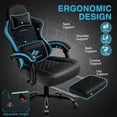 thumbnail image 2 of Waleaf Video Game Chairs with footrest,Gamer Chair for Adults,Big and Tall Chair, 400lb Capacity, Racing Style Computer Chair with Ergonomic Lumbar Support, Gaming Chairs for Teens, 2 of 8