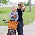 thumbnail image 4 of WRITWAA 1Pack Bike Basket Kids Front Wicker Light Brown Handmade Storage For Outdoor Use, 4 of 5