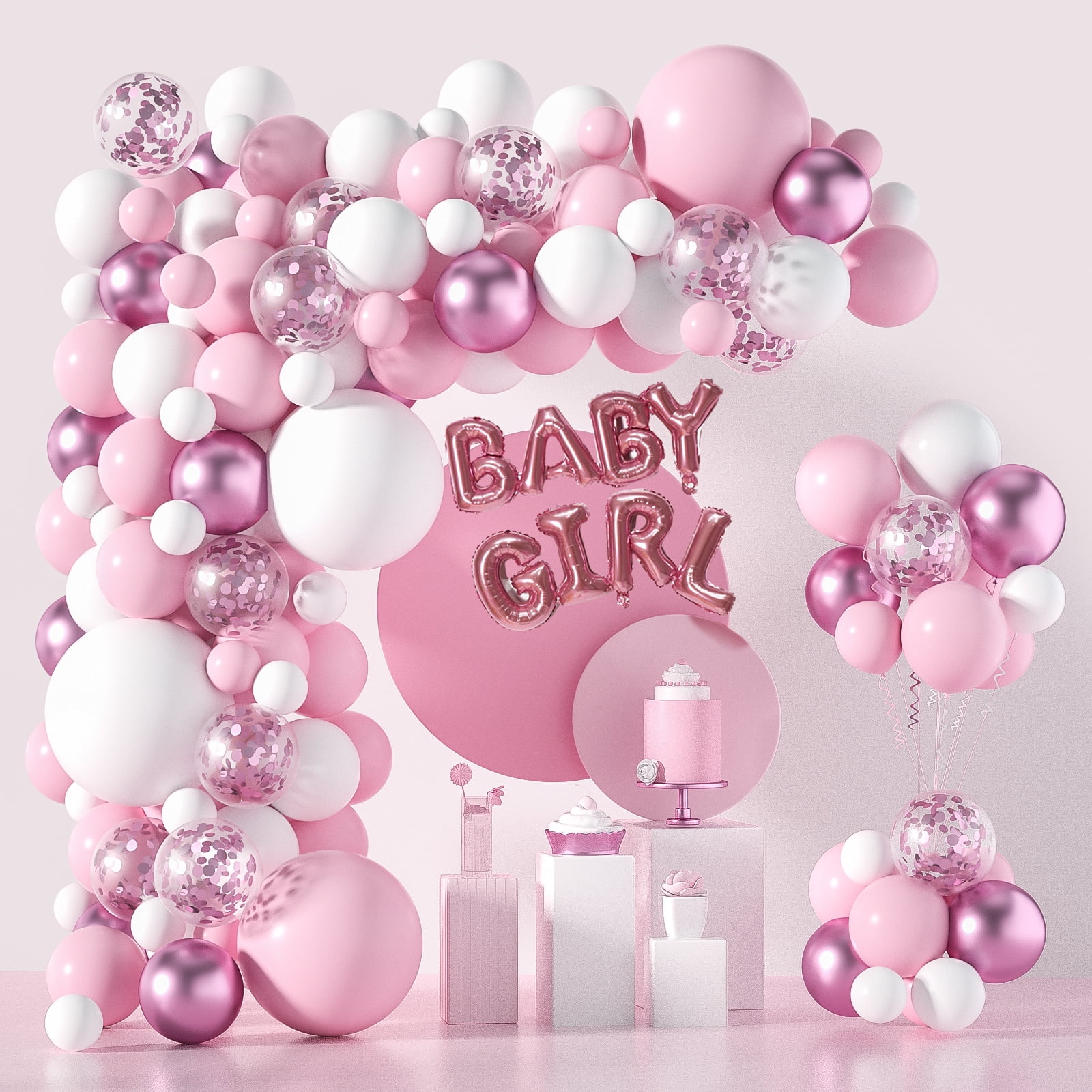 5pcs Gender Reveal Foil Balloon Kit Baby Shower Girl Boy Party Surprise 