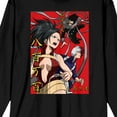 thumbnail image 2 of My Hero Academia Momo Todoroki & Shota Crew Neck Long Sleeve Men's Black Tee-Medium, 2 of 5