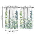 thumbnail image 4 of Vintage Leaves Of Green Plants Tier Kitchen Curtains for Bathroom Living Rod Pocket Window Drapes 28"x39" 2 Panels Window Treatment Tiers, 4 of 4