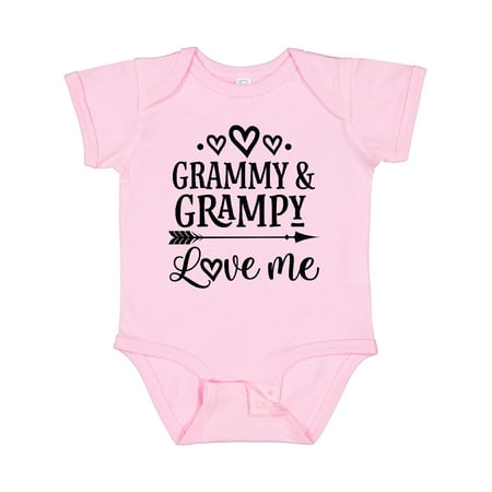 

Inktastic Grammy and Grampy Love Me Valentine Gift Baby Boy or Baby Girl Bodysuit