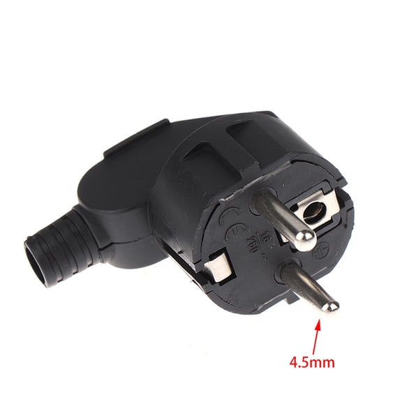 EU Plug Adapter 16A Male Replacement Outlets Rewireable Schuko Electeical Socket Europe Euro Connector For Power Extension Cable