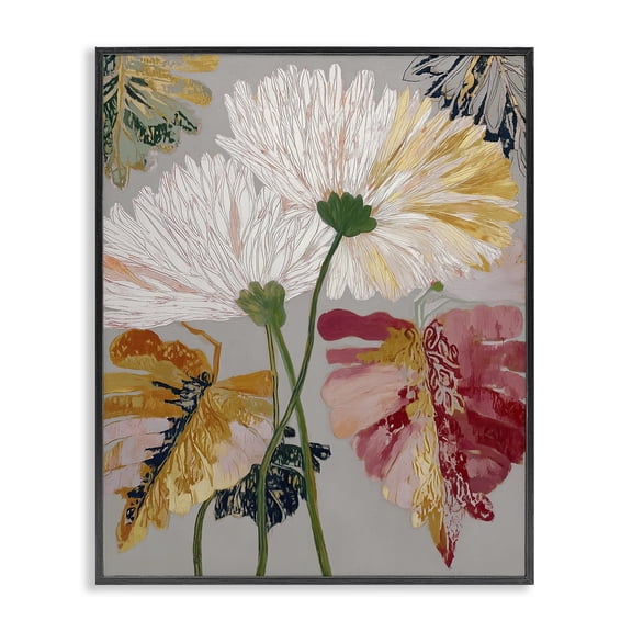 Playful Assumptions Flowers Black Framed Giclee Art, design by Annabelle Hall