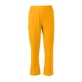 thumbnail image 5 of longantii Scrub Bottoms for Women Stretch Straight-Leg Cargo Pant Nursing Soft Uniform Scrub with Side Pockets Yellow L, 5 of 5