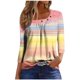 thumbnail image 1 of Fiudx Ropa de Mujer Blusa de Manga 3/4 a La Moda para Mujer, Camiseta Estampada, Top Informal, 1 of 5