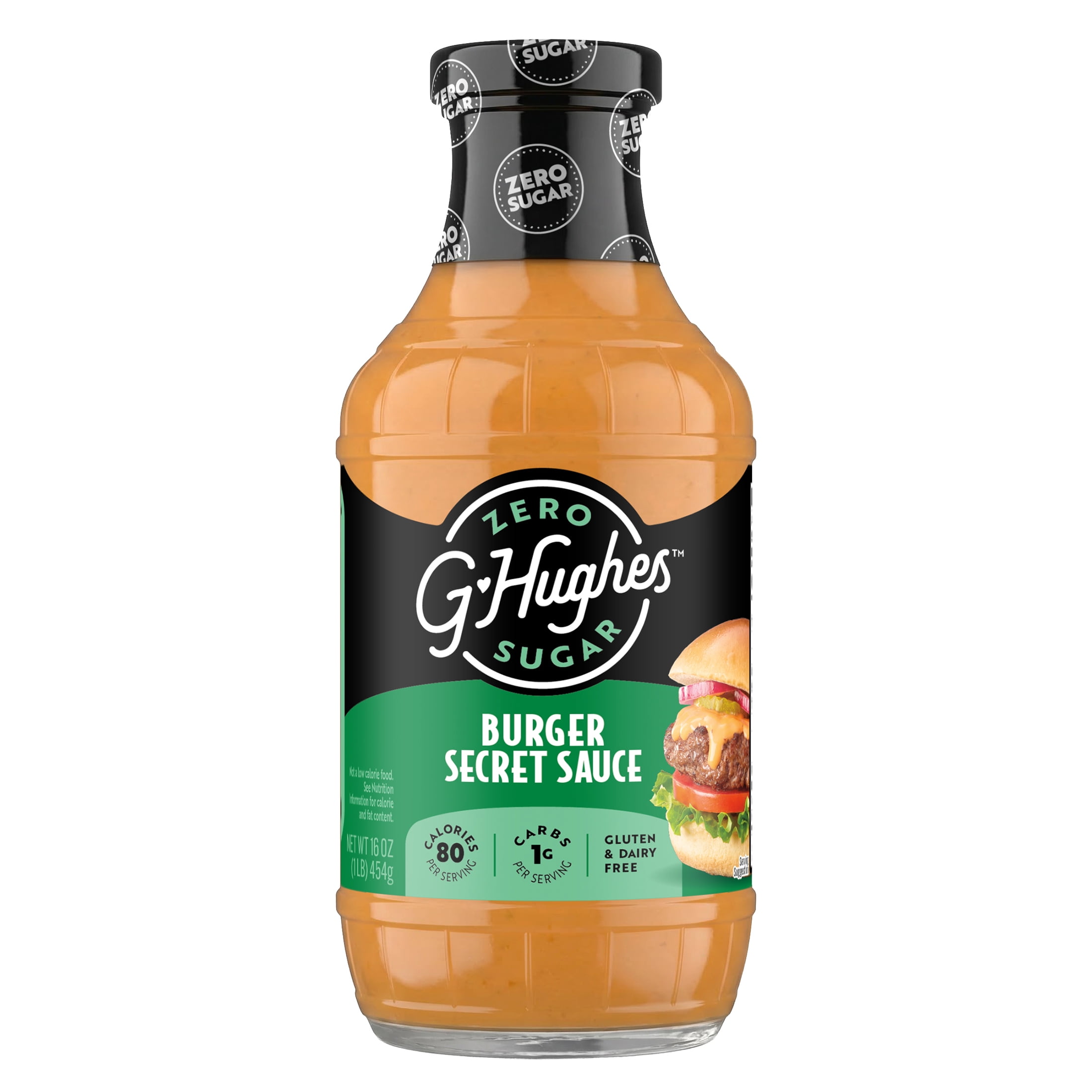 (6 pack) G Hughes Zero Sugar Burger Secret Sauce, 16 oz