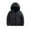 Black, variant on WOYY Winter Toddler Girls Padded Coat Soild Zip Up Hooded Jacket Outerwear, Sizes 2-3T