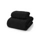 thumbnail image 1 of 2 pcs Juego De Toallas de Baño Completo Grande Malubero, Negras, 1 of 5