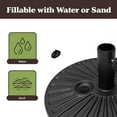 thumbnail image 2 of Pure Garden 50lb Fillable Umbrella Base – Freestanding HDPE Patio Stand with Handle & Pole Lock, Black, 2 of 14