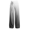 thumbnail image 5 of Danhjin Women's Gradient Pants Wide Leg High Elastic Waist with Drawstring Print Fashion Flowy Palazzo Loose Vacation Trousers, 5 of 7