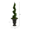 thumbnail image 2 of Nearly Natural 46 in Indoor/ Outdoor Cypress Spiral Artificial Plastic Topiary, Green, 2 of 4