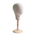 thumbnail image 3 of El modelo de exhibición de postizos, estante para sombreros con cúpula de lona, soporte de exhibición para sombreros de cabeza de maniquí para blanco beige, 3 of 9