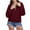 Red, variant on Fiaer Quarter Zip Sweater for Women V Neck Long Sleeve Knitted Pullovers Lapel Collared Loose Fit Fashion Casual Tops White XL