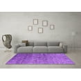 thumbnail image 3 of Ahgly Company Indoor Square Oriental Purple Industrial Area Rugs, 3' Square, 3 of 4