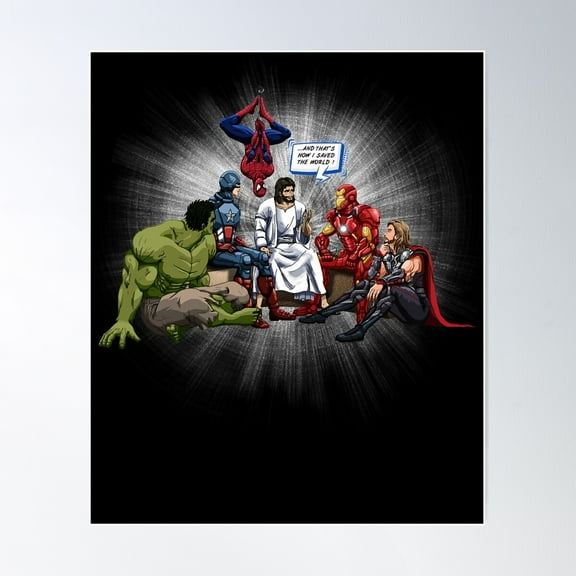 And That?S How I Saved The World! Jesus 2019 Poster Wall Art, Modern Wall Decor For Living Room Bedroom, Wall Art, 8x12 UNFRAMED