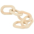 thumbnail image 3 of IBASETOY Rustic Beige Wood Chain Link Decor for Wall Art Craft Home Decorative Hanging Ornament 7.5 Inches, 3 of 8