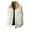 White, variant on Men's Reversible Fleece Vest, Double Sided Lambskin Collar Waistcoat, Color Contrast Zip Up Jacket for Warm Layering & Casual Style,Black,3XL