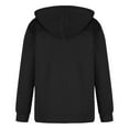 thumbnail image 5 of Mens Hoodies Sale Drawstring Full Zip Hooded Sweatshirt Long Sleeve Solid Color Coats with Hood for Men (Black XL), 5 of 5