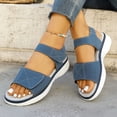 thumbnail image 2 of Wedge Sandals For Women Summer 2026 Arch Support Comfortable Sandal Open Toe Ankle Strap Platform Slip-On Shoes, 2 of 8