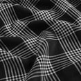 thumbnail image 5 of Solino Home Linen Plaid Placemats Set of 4 - 100% Pure Linen Glen Check Black and White Placemats 14 x 19 Inch for Holiday - Handcrafted and Machine Washable, 5 of 6