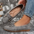 thumbnail image 7 of Orthopedic Flats for Women, Womens Orthopedic Shoes, Orthopedic Shoes for Women Wide Width, Lightweight Anti-Slip Breathable for Women, Dressy Slip-On Bow-Knot Flats Loafers, Gray 5.5, 7 of 7