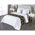 thumbnail image 3 of Geometric Bed Runner, 90s Style Pattern of Continuous Circles Triangles Rectangles Memphis, Decorative Accent Bedding Scarf for Hotels Homes & Guest Rooms, King, Charcoal Grey Mustard, by Ambesonne, 3 of 3