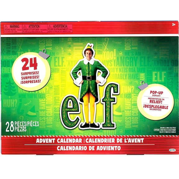 Jakks Holiday Elf Advent Calendar 24 Days of Collectible Surprise