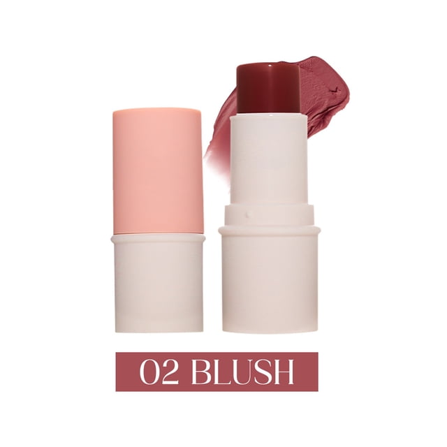Fankiway Embellishment Cream Multifunctional Makeup Matte Blush Stick Solid Pearlescent Brightening Silkworm Rouge Lip and Cheek Cream