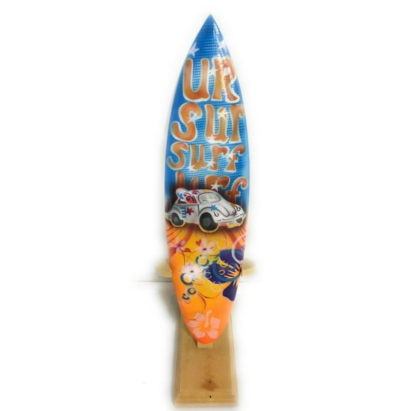 Surfboard w/ Stand 70's VW Bug Design 12" - Trophy | #lea03l30