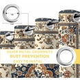 thumbnail image 6 of Orange Blue Ethnic Rustic Blackout Curtains for Bedroom/Living Room, Thermal Insulated Kitchen Curtains, Heritage Boho Southwestern Grommet Darkening Window Treatment Drapes 27.5"x39"x2, 6 of 8