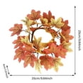 25CM Fall Pinecone Candle Wreath, Thanksgiving Candle Wreath, Maple