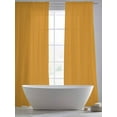 thumbnail image 5 of Pure Turmeric Sheer Curtains 84 Inch Length 2 Panels Set for Living Room/Bedroom, Simple Solid Color Semi Curtain Sheers Drapes Rod Pocket Curtains Window Treatment Set 52''x84''x2, 5 of 7