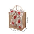 thumbnail image 3 of chaungfeng Linen Tote Bags, Reusable 8.27" x 5.91" x 9.06" Bow Decorative Handbag for Women Bridesmaid Gift Beach Grocery Shopping Wedding Travel, Valentine's Day Gift Bags, 3 of 6