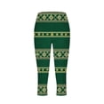 thumbnail image 2 of TaTaai Women St. Patrick's Day Allover Print High Waist Capri Leggings Skinny Stretchy Breathable Non See-through Machine Washable Holiday Party Sports Casual Wear Gift, 2 of 5