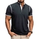 thumbnail image 1 of Usted Es Más Que una Prueba de Puntuación de la Camisa de los Hombres de Color Sólido Se Levantan Cuello Blusa, Casual de Manga Corta Botón de los Hombres Camisas con Mezcla Suave de Viscosa, Ligero, 1 of 7