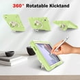 thumbnail image 5 of ELEHOLD for Samsung Galaxy Tab A7 Lite 8.7 (2021) Rugged Case, Shockproof Heavy Duty Protective Cover with 360 Rotation Handle Strap & Kickstand & Shoulder Strap for Tab A7 Lite T220/T225,Green White, 5 of 7