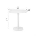 thumbnail image 4 of Liki 28 Inch Bistro Dining Table- Round Top and Base- Modern White Metal, 4 of 6
