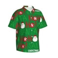 thumbnail image 2 of Balery Cute Santa Print Men's Hawaiian Shirts Short Sleeve Beach Shirt Relaxed Fit Vacation Button Down Shirts-3X-Large, 2 of 9