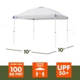 thumbnail image 2 of Ozark Trail 10ft x10ft Instant Pop Up Canopy Tent with Simple Push Setup – Straight Leg Pop-Up Tent for Tailgating, Camping & Events, white, 2 of 13