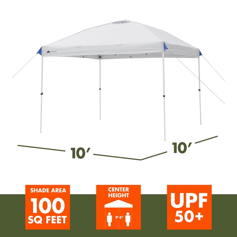 Auvent Instantané Ozark Trail 10x10 Bleu – Jambe Oblique, NEUF Sous Emballage